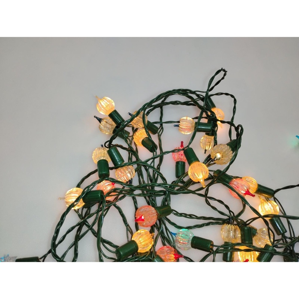 50x - Vintage Christmas Mini Lights with Reflectors Multi Color Tested - Picture 10 of 13